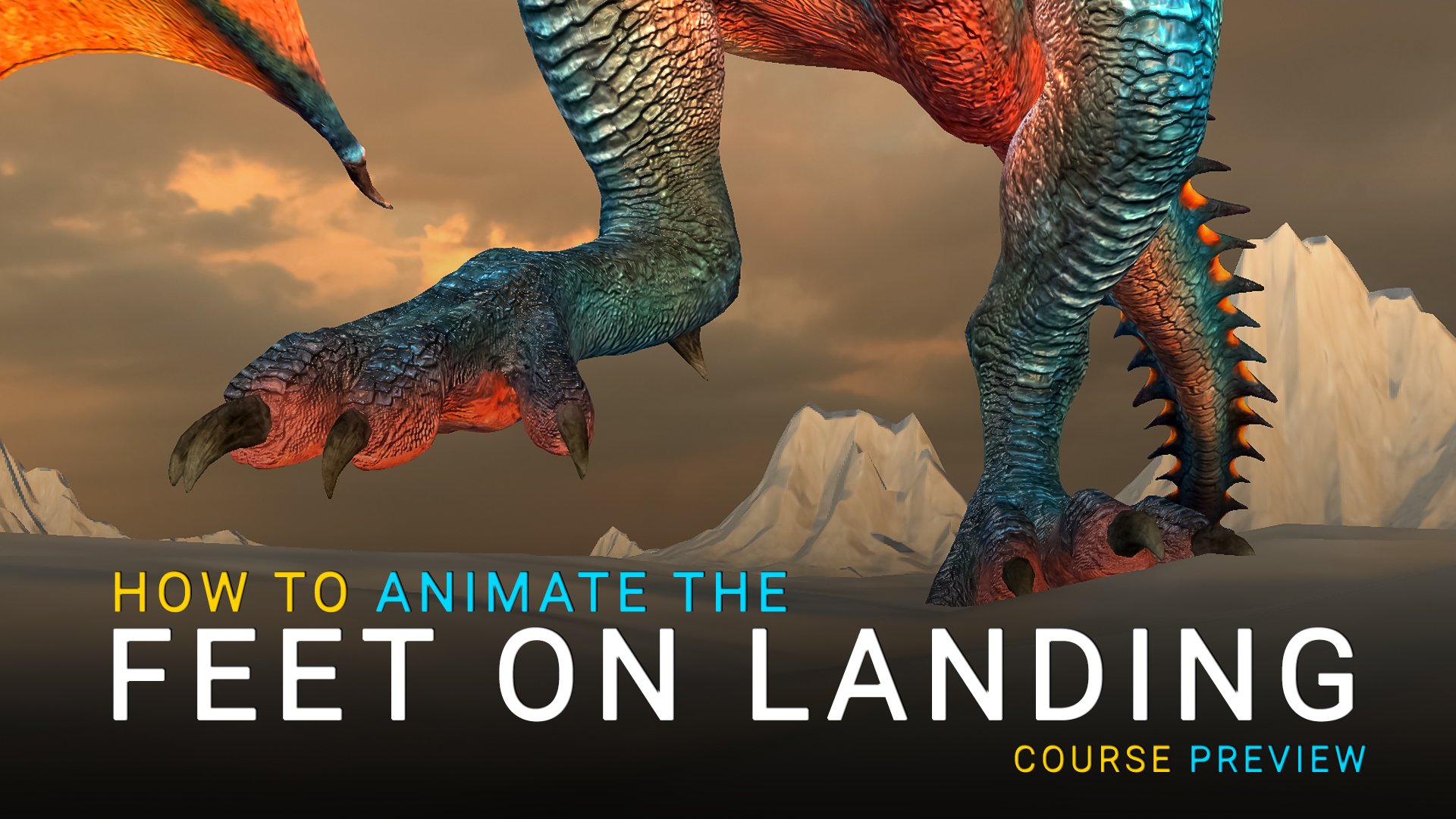 Animate dragon feet on landing